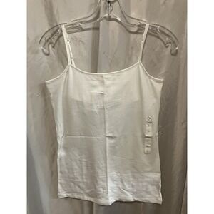 SO Cream Perfect Cami Satin Lined Tank Top Large NWT